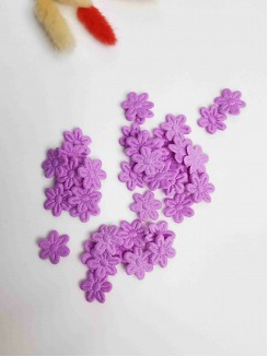 Цветочки тканевые 2 см (сиреневый), 20штук